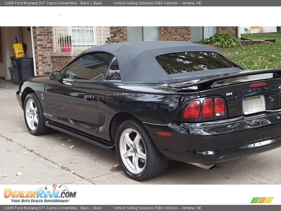 1998 Ford Mustang SVT Cobra Convertible Black / Black Photo #9