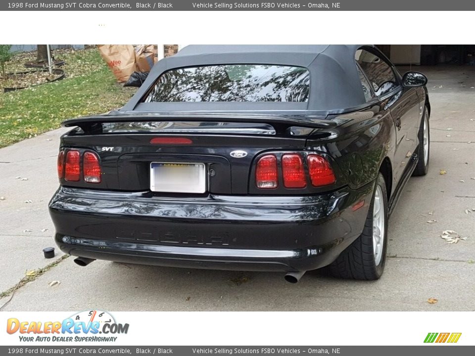 1998 Ford Mustang SVT Cobra Convertible Black / Black Photo #11