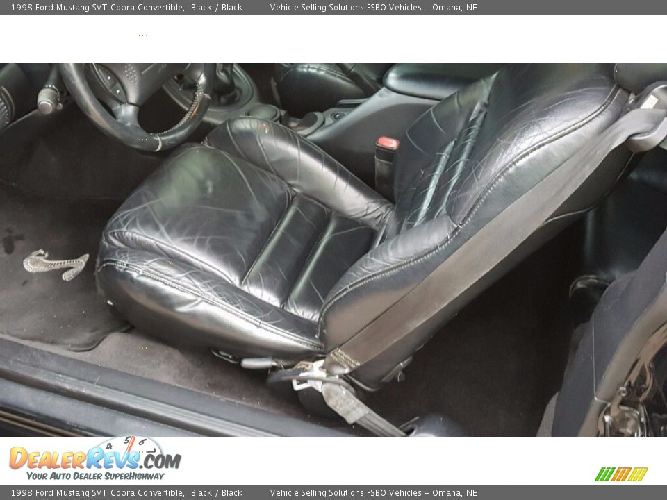 1998 Ford Mustang SVT Cobra Convertible Black / Black Photo #16