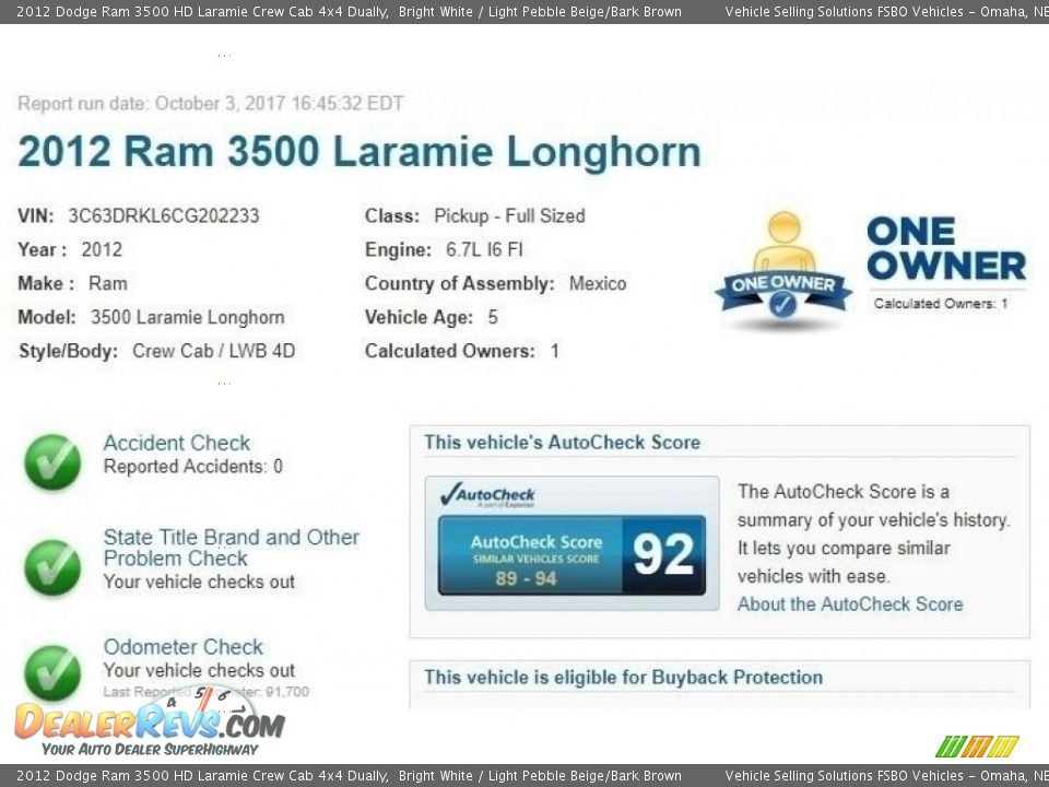 2012 Dodge Ram 3500 HD Laramie Crew Cab 4x4 Dually Bright White / Light Pebble Beige/Bark Brown Photo #2