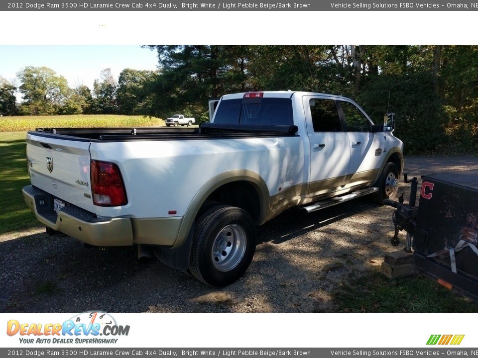 2012 Dodge Ram 3500 HD Laramie Crew Cab 4x4 Dually Bright White / Light Pebble Beige/Bark Brown Photo #4