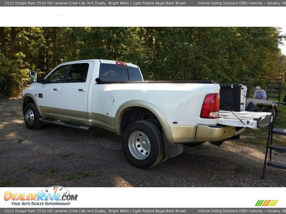 2012 Dodge Ram 3500 HD Laramie Crew Cab 4x4 Dually Bright White / Light Pebble Beige/Bark Brown Photo #9