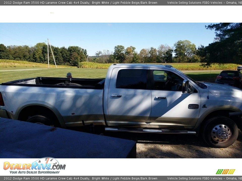 2012 Dodge Ram 3500 HD Laramie Crew Cab 4x4 Dually Bright White / Light Pebble Beige/Bark Brown Photo #10