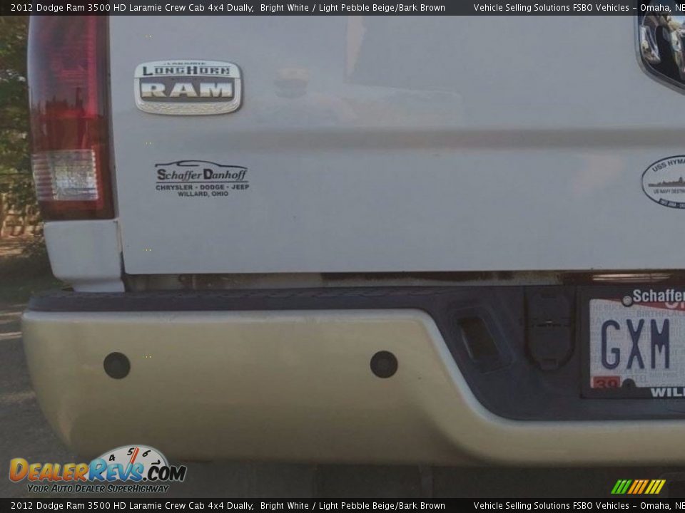 2012 Dodge Ram 3500 HD Laramie Crew Cab 4x4 Dually Bright White / Light Pebble Beige/Bark Brown Photo #11