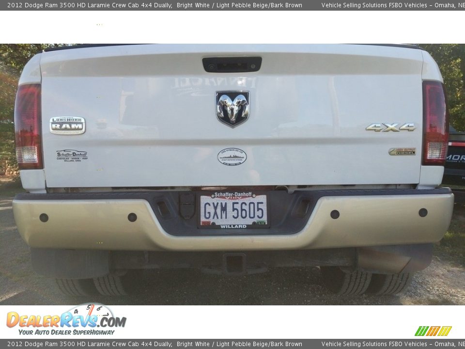 2012 Dodge Ram 3500 HD Laramie Crew Cab 4x4 Dually Bright White / Light Pebble Beige/Bark Brown Photo #12