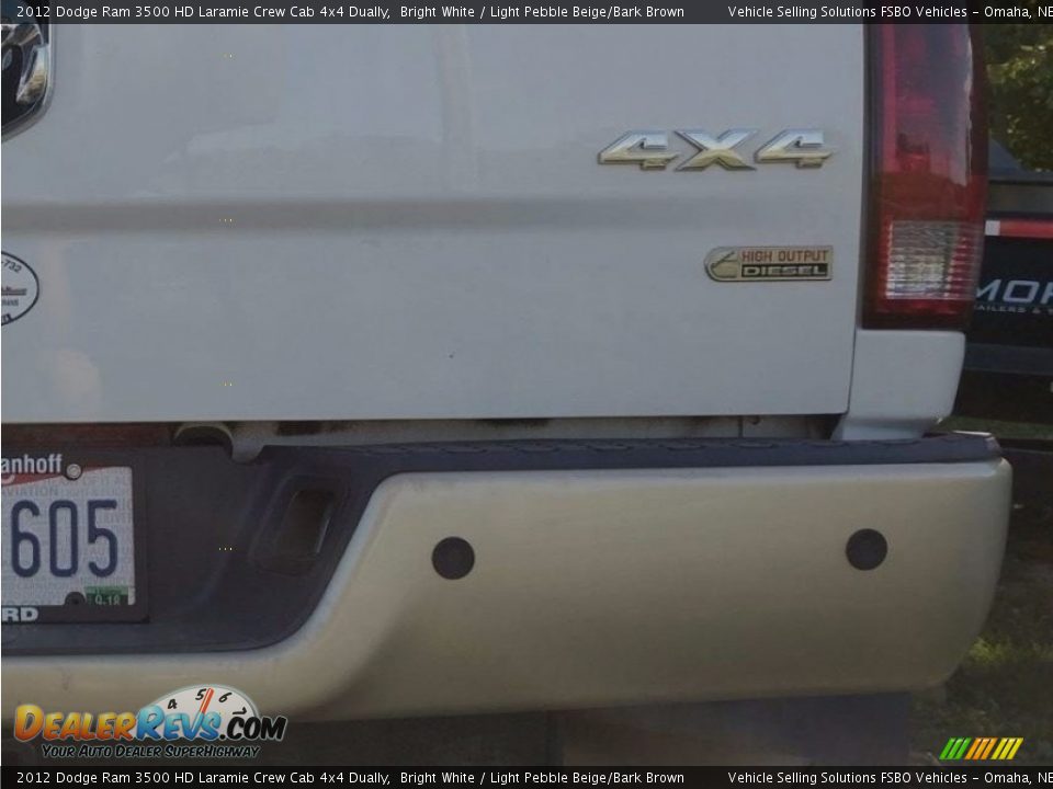 2012 Dodge Ram 3500 HD Laramie Crew Cab 4x4 Dually Bright White / Light Pebble Beige/Bark Brown Photo #13