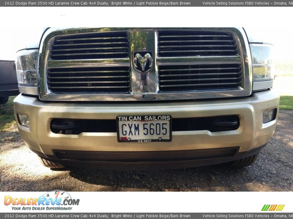 2012 Dodge Ram 3500 HD Laramie Crew Cab 4x4 Dually Bright White / Light Pebble Beige/Bark Brown Photo #15