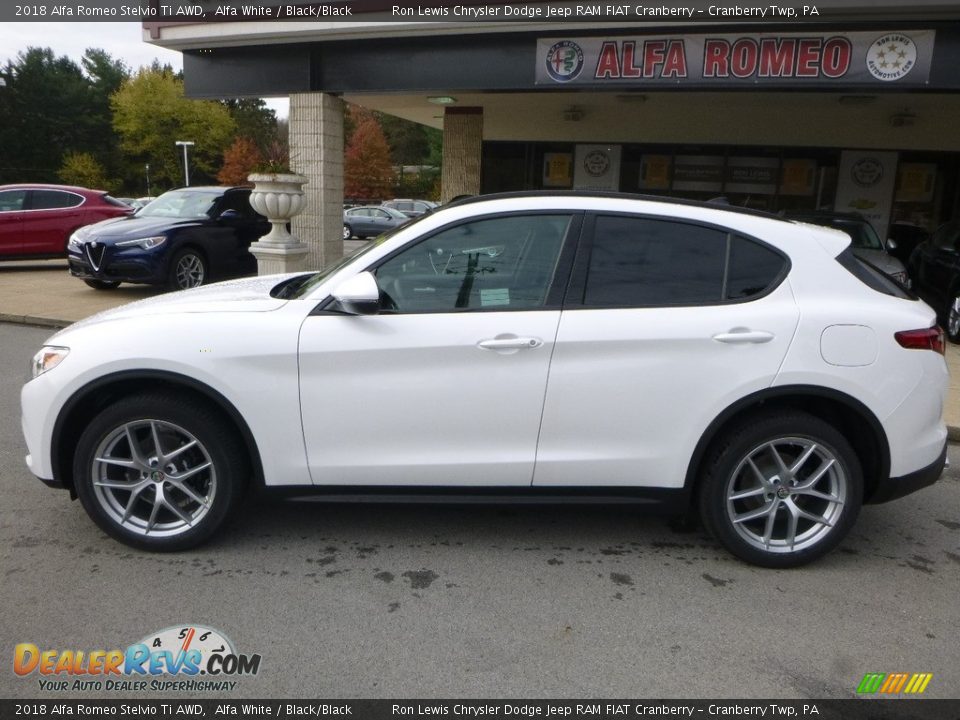 2018 Alfa Romeo Stelvio Ti AWD Alfa White / Black/Black Photo #3