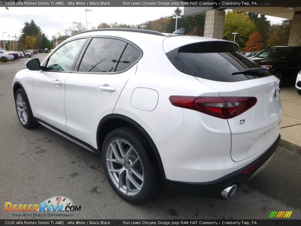 2018 Alfa Romeo Stelvio Ti AWD Alfa White / Black/Black Photo #4