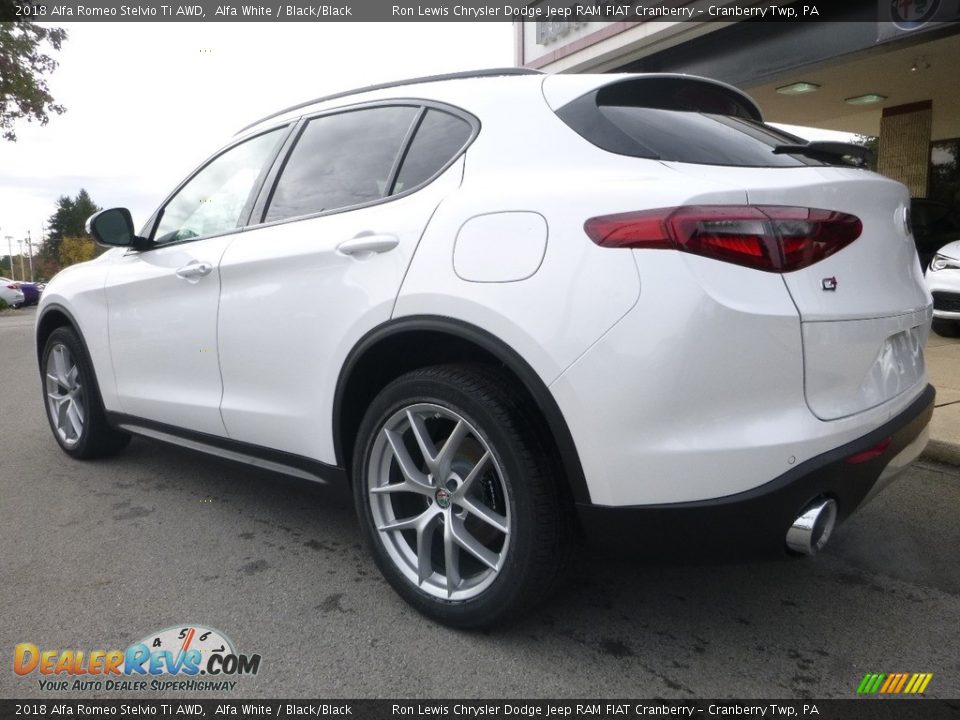 2018 Alfa Romeo Stelvio Ti AWD Alfa White / Black/Black Photo #5