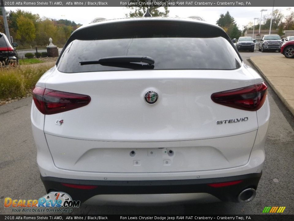2018 Alfa Romeo Stelvio Ti AWD Alfa White / Black/Black Photo #6