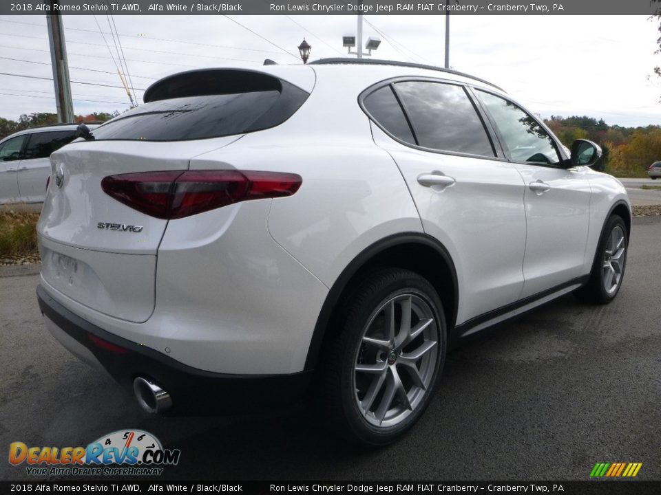 2018 Alfa Romeo Stelvio Ti AWD Alfa White / Black/Black Photo #8