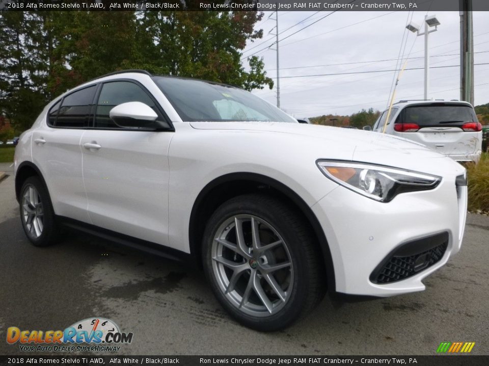 2018 Alfa Romeo Stelvio Ti AWD Alfa White / Black/Black Photo #11