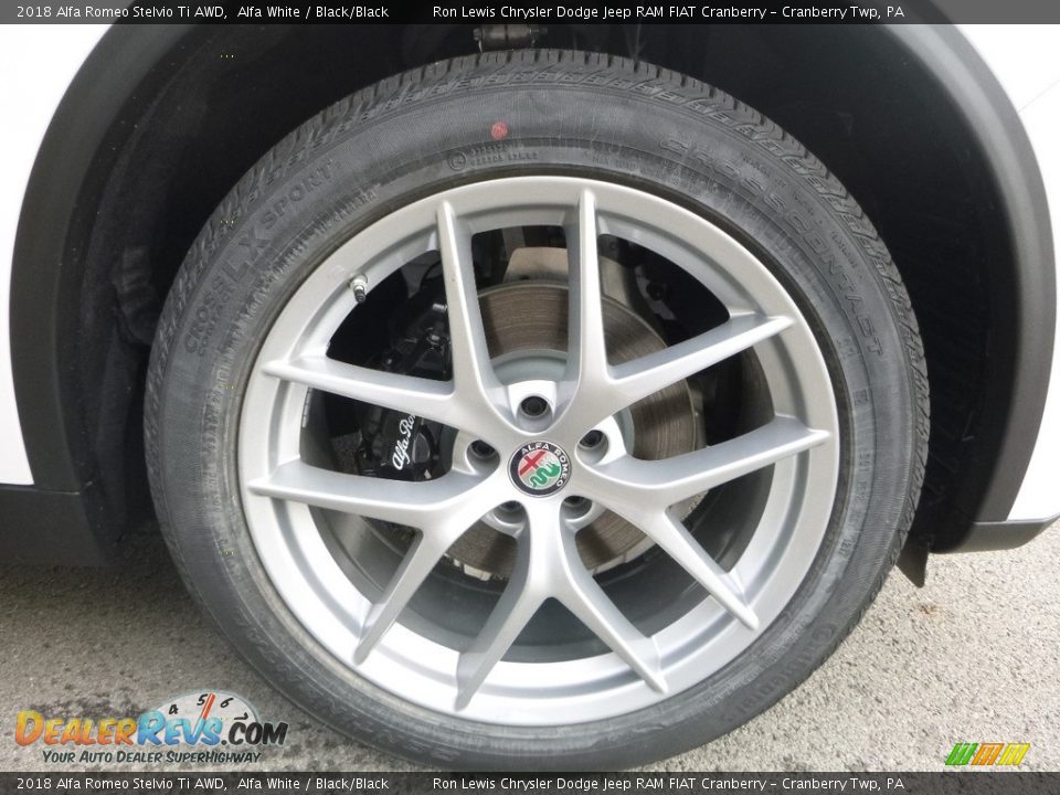 2018 Alfa Romeo Stelvio Ti AWD Alfa White / Black/Black Photo #13