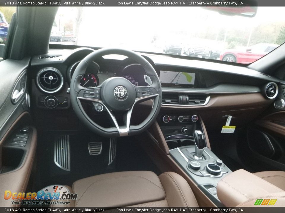 2018 Alfa Romeo Stelvio Ti AWD Alfa White / Black/Black Photo #17