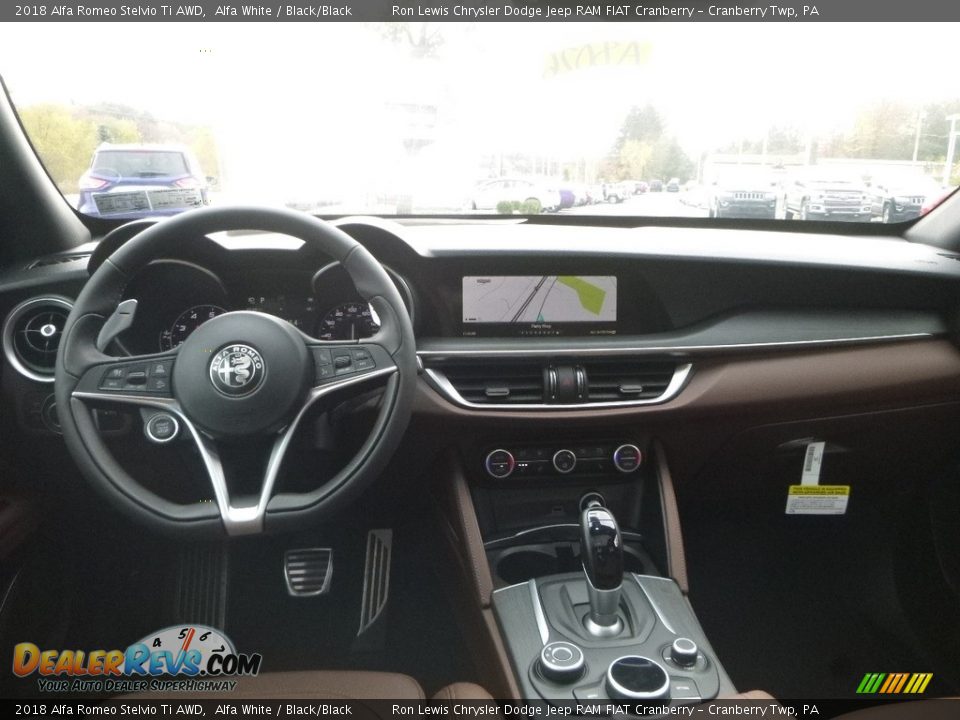 2018 Alfa Romeo Stelvio Ti AWD Alfa White / Black/Black Photo #18