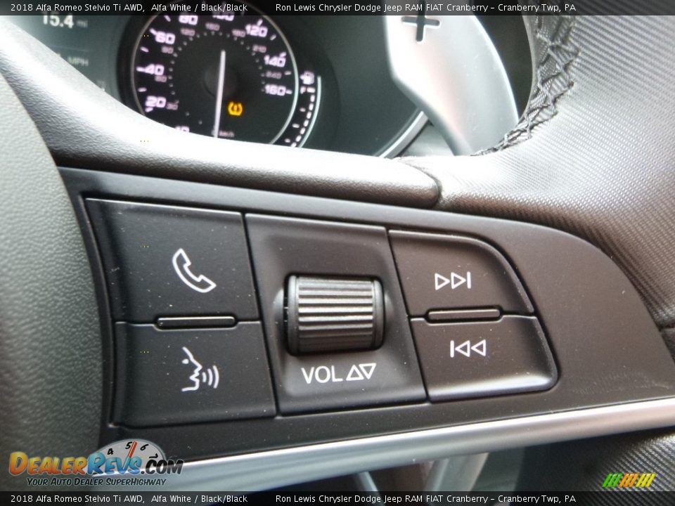 2018 Alfa Romeo Stelvio Ti AWD Alfa White / Black/Black Photo #27