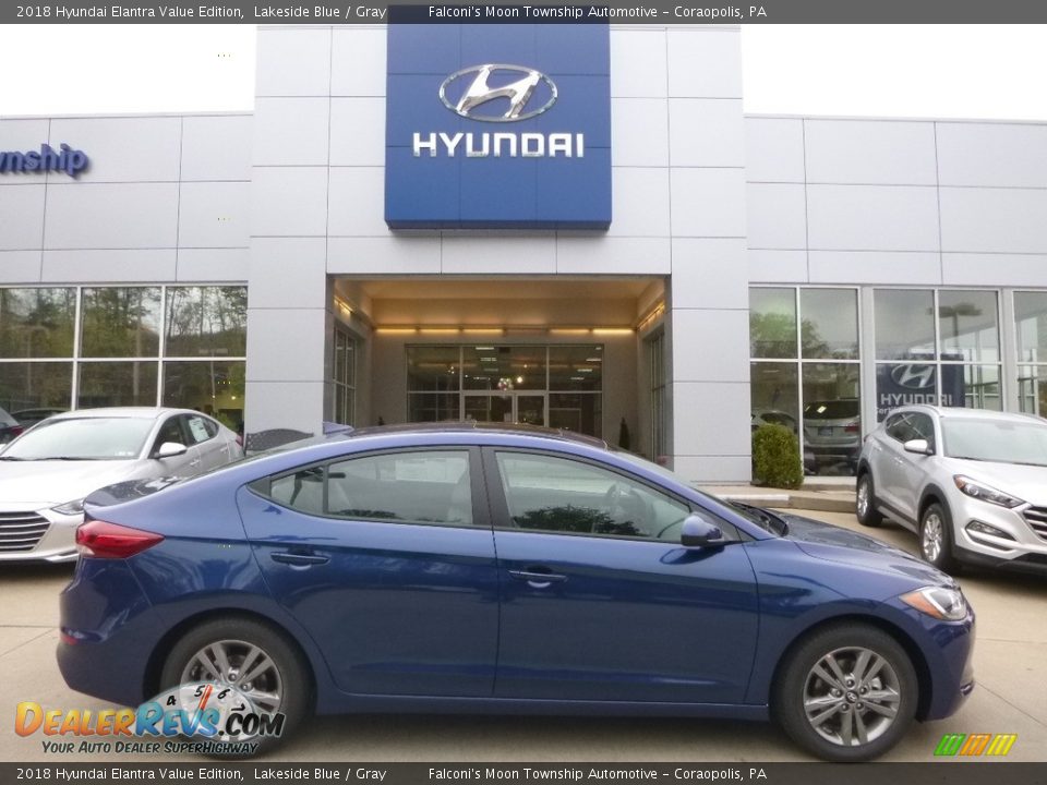 2018 Hyundai Elantra Value Edition Lakeside Blue / Gray Photo #1