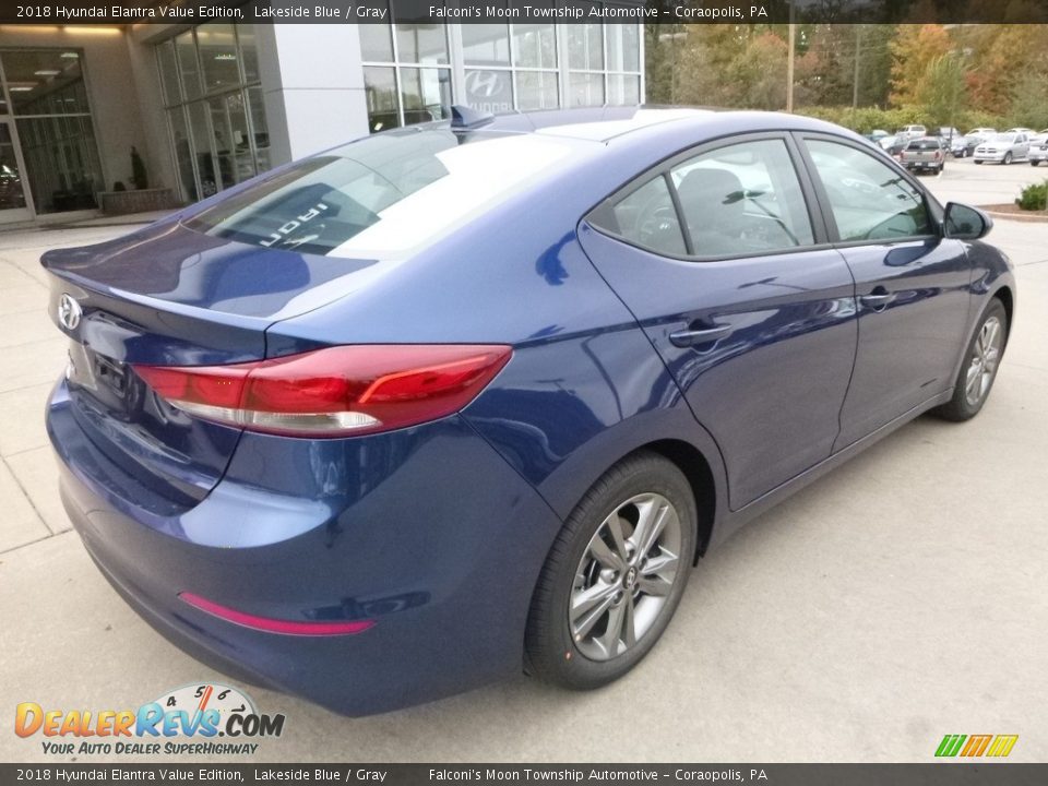 2018 Hyundai Elantra Value Edition Lakeside Blue / Gray Photo #2