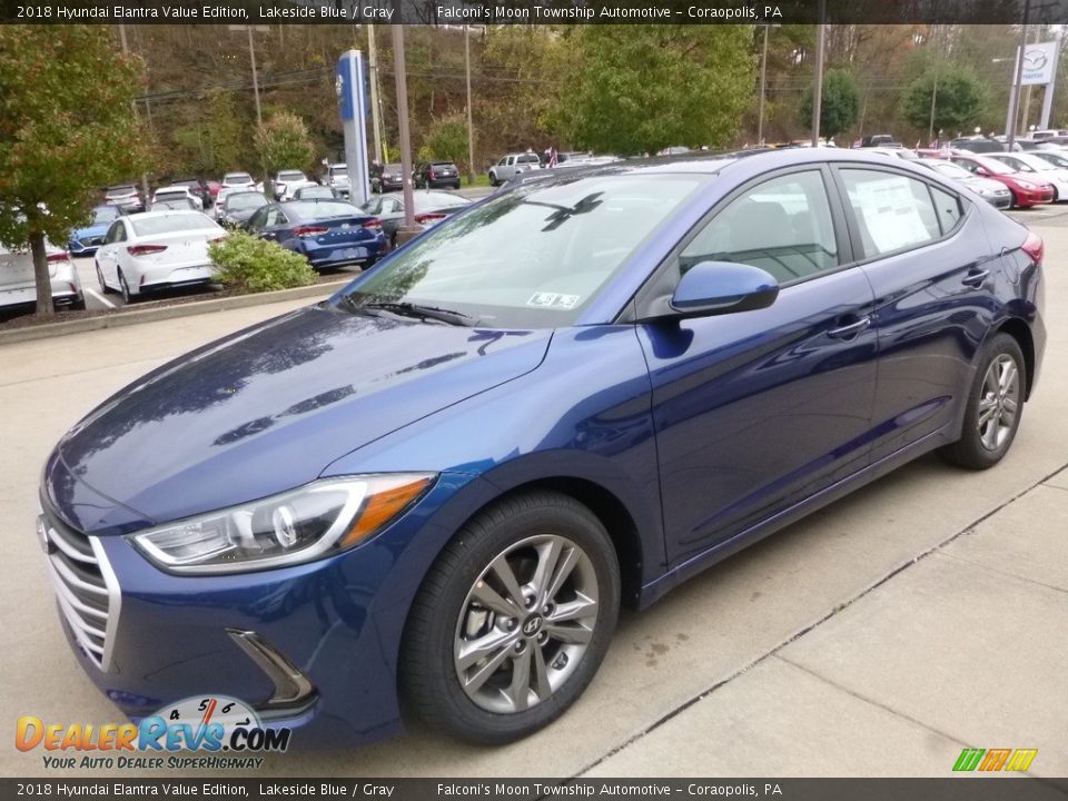 2018 Hyundai Elantra Value Edition Lakeside Blue / Gray Photo #5