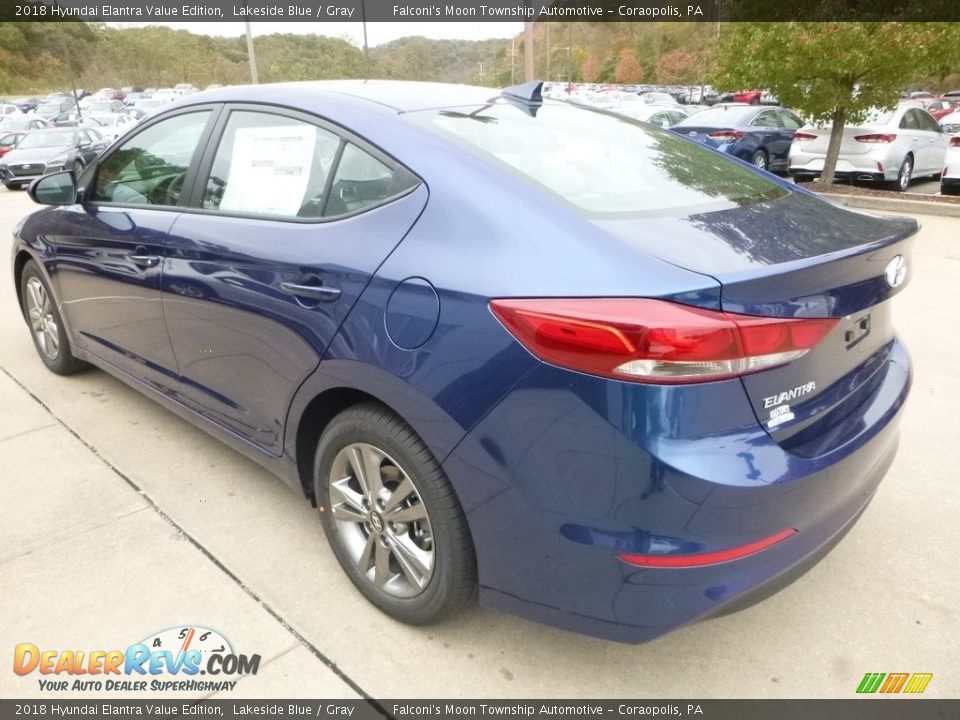2018 Hyundai Elantra Value Edition Lakeside Blue / Gray Photo #6