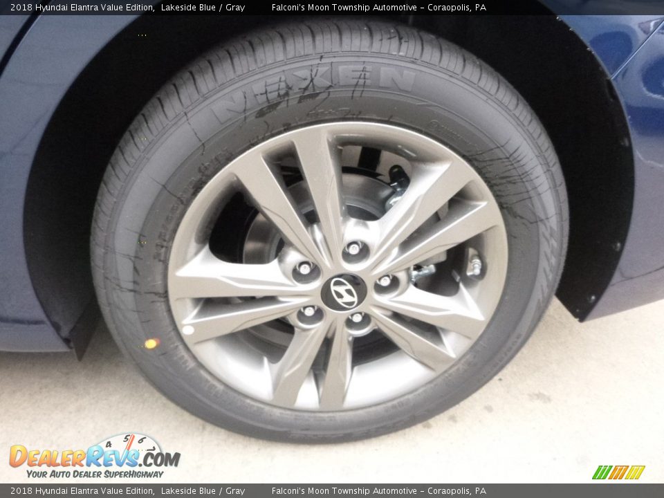 2018 Hyundai Elantra Value Edition Lakeside Blue / Gray Photo #7