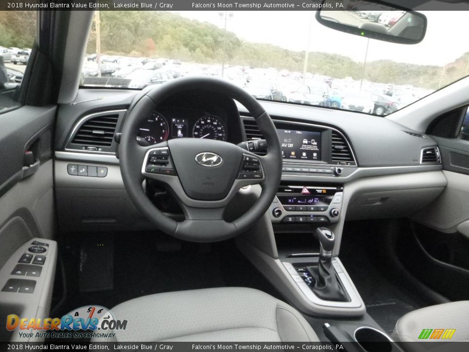 2018 Hyundai Elantra Value Edition Lakeside Blue / Gray Photo #9