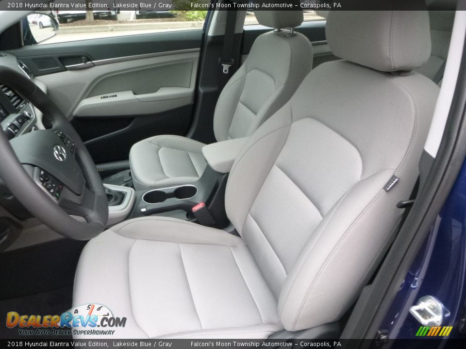 2018 Hyundai Elantra Value Edition Lakeside Blue / Gray Photo #11