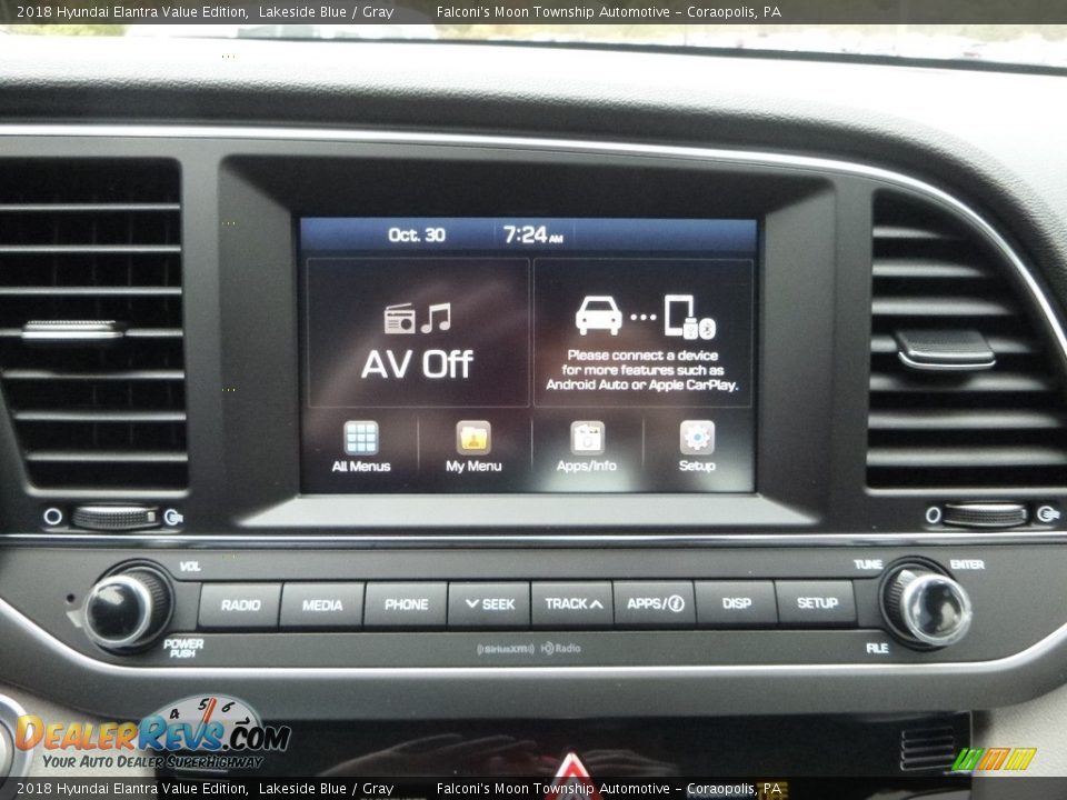 2018 Hyundai Elantra Value Edition Lakeside Blue / Gray Photo #14