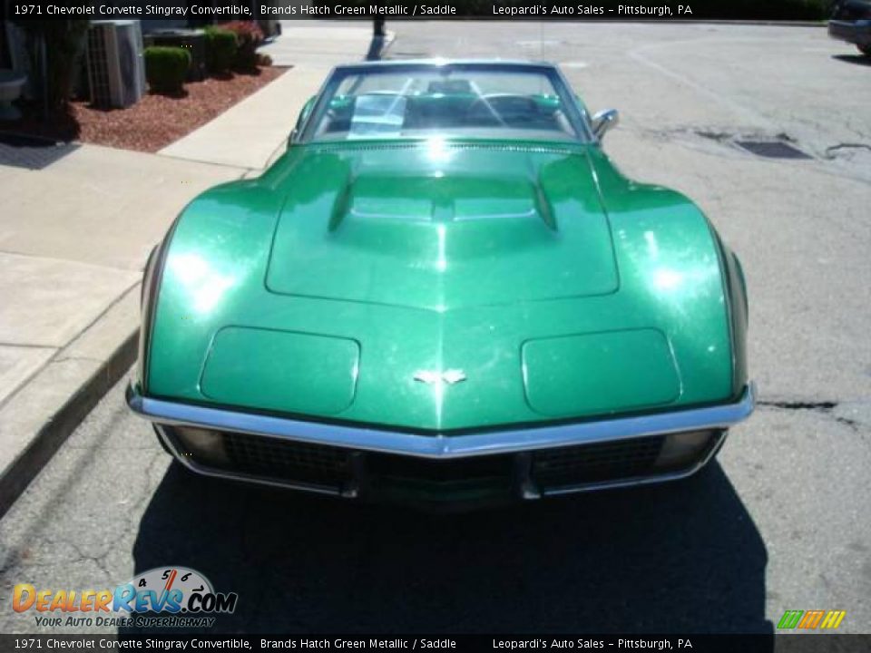 1971 Chevrolet Corvette Stingray Convertible Brands Hatch Green Metallic / Saddle Photo #6