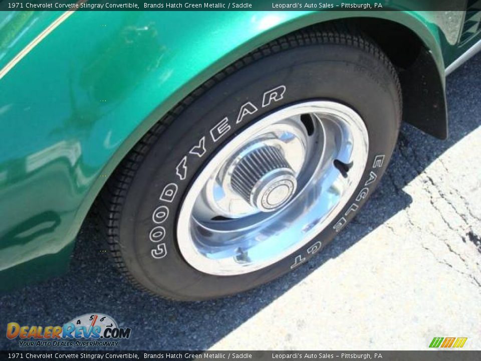 1971 Chevrolet Corvette Stingray Convertible Brands Hatch Green Metallic / Saddle Photo #7