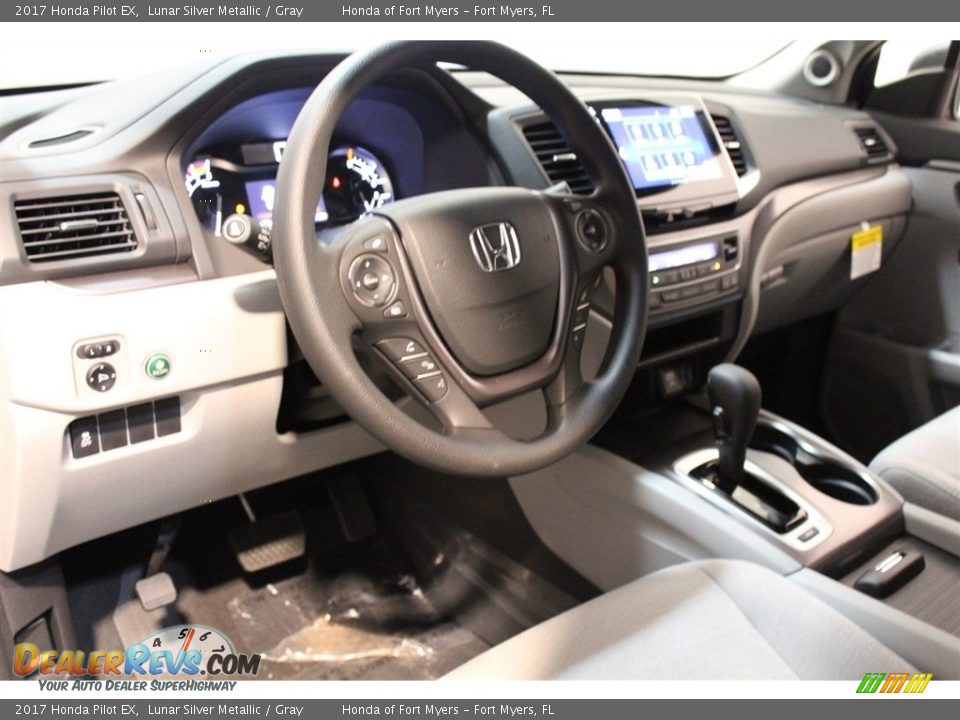 2017 Honda Pilot EX Lunar Silver Metallic / Gray Photo #12
