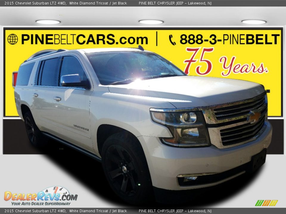 2015 Chevrolet Suburban LTZ 4WD White Diamond Tricoat / Jet Black Photo #1