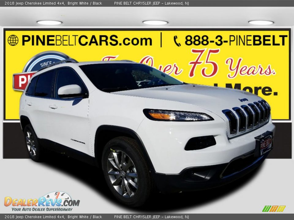 2018 Jeep Cherokee Limited 4x4 Bright White / Black Photo #1