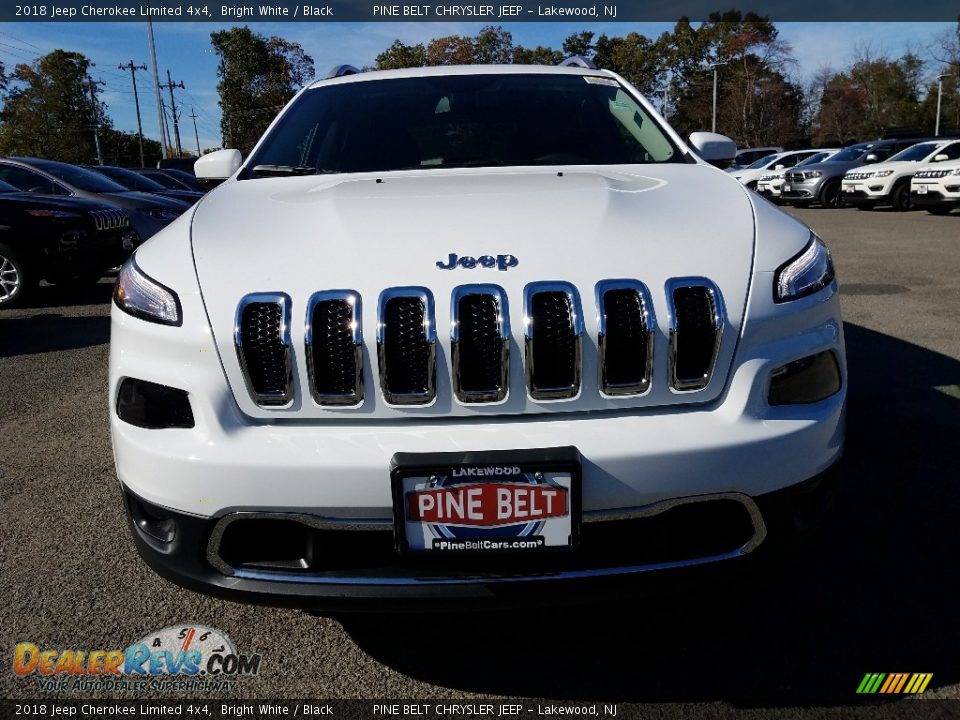 2018 Jeep Cherokee Limited 4x4 Bright White / Black Photo #2