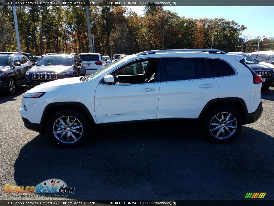 2018 Jeep Cherokee Limited 4x4 Bright White / Black Photo #3
