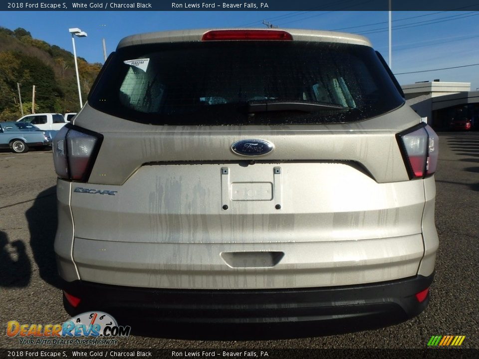 2018 Ford Escape S White Gold / Charcoal Black Photo #3
