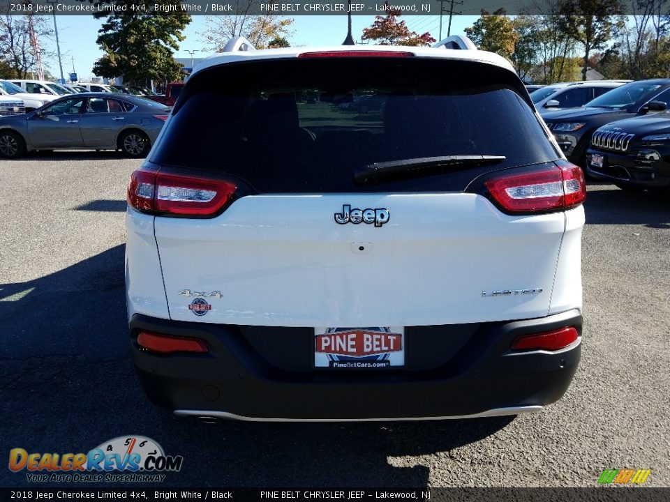 2018 Jeep Cherokee Limited 4x4 Bright White / Black Photo #5