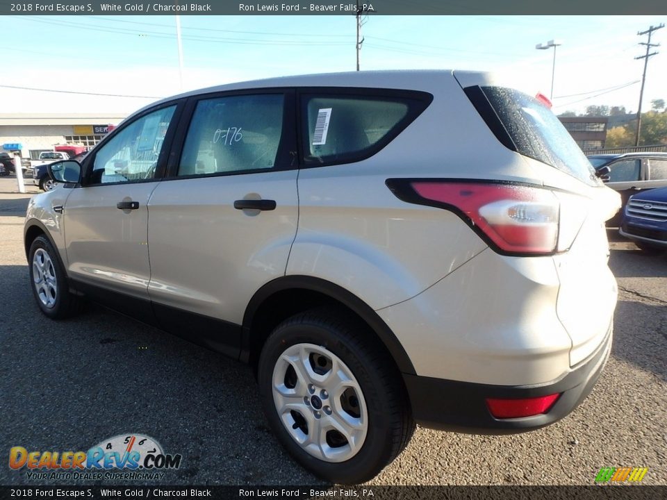 2018 Ford Escape S White Gold / Charcoal Black Photo #5