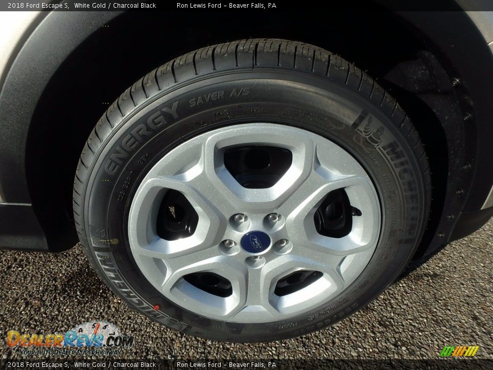 2018 Ford Escape S White Gold / Charcoal Black Photo #10