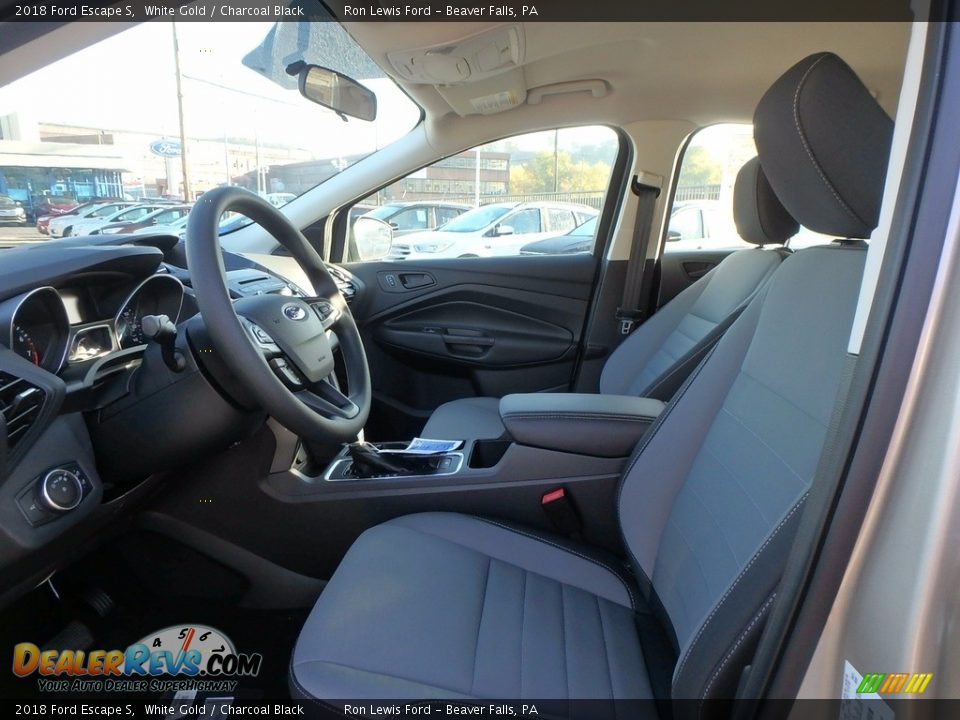 2018 Ford Escape S White Gold / Charcoal Black Photo #11