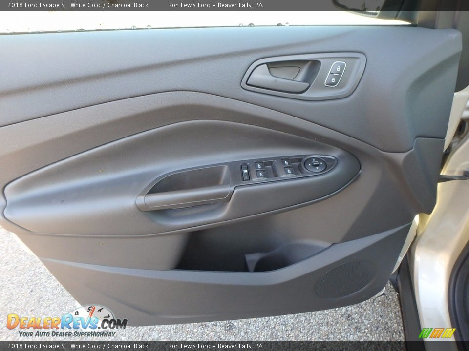 2018 Ford Escape S White Gold / Charcoal Black Photo #14