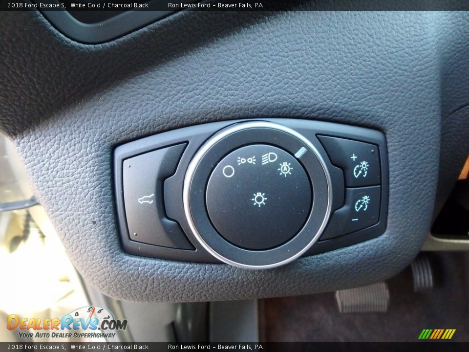2018 Ford Escape S White Gold / Charcoal Black Photo #16