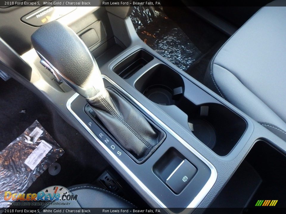 2018 Ford Escape S White Gold / Charcoal Black Photo #18