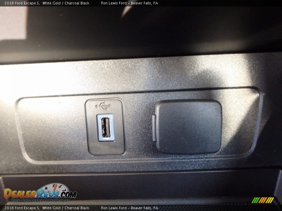 2018 Ford Escape S White Gold / Charcoal Black Photo #19