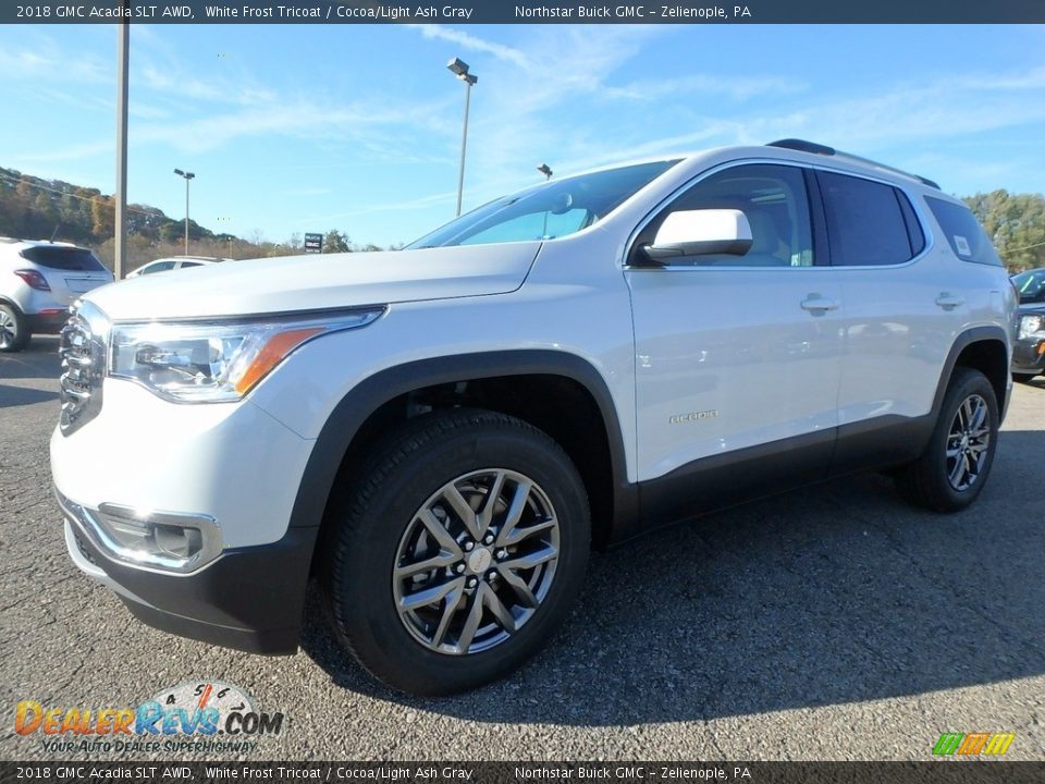 2018 GMC Acadia SLT AWD White Frost Tricoat / Cocoa/Light Ash Gray Photo #1