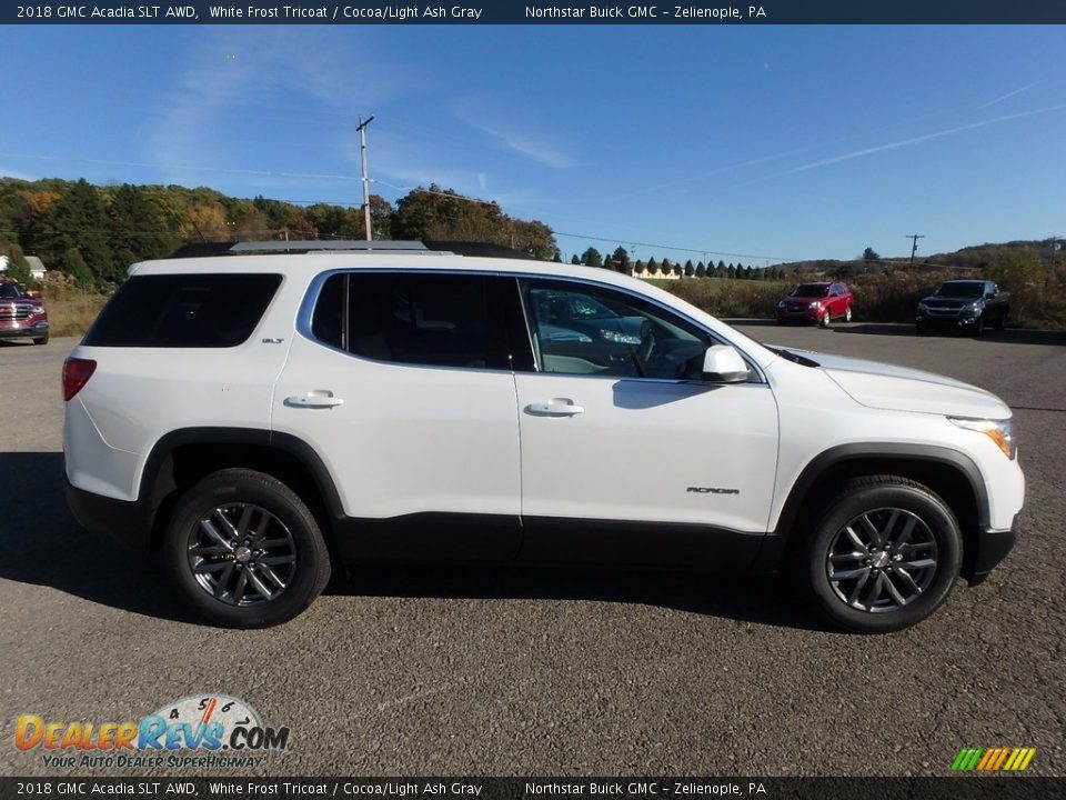 2018 GMC Acadia SLT AWD White Frost Tricoat / Cocoa/Light Ash Gray Photo #4