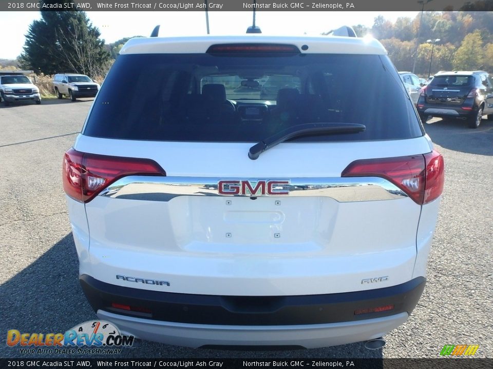2018 GMC Acadia SLT AWD White Frost Tricoat / Cocoa/Light Ash Gray Photo #6