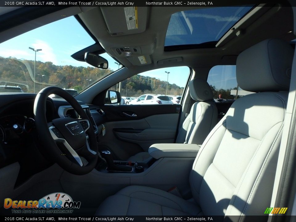 2018 GMC Acadia SLT AWD White Frost Tricoat / Cocoa/Light Ash Gray Photo #10