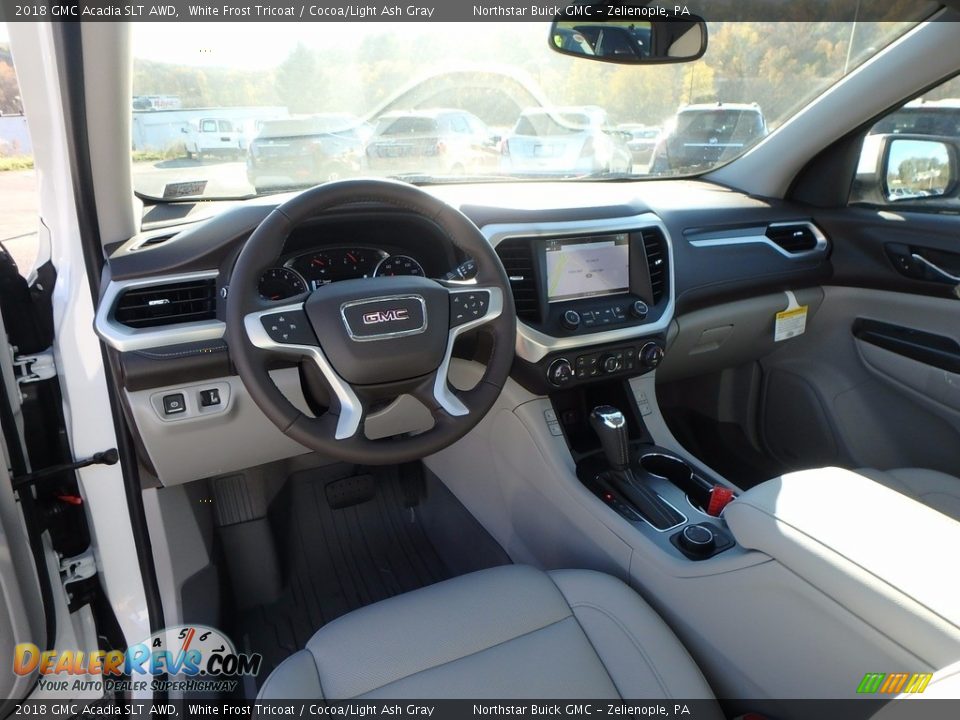 2018 GMC Acadia SLT AWD White Frost Tricoat / Cocoa/Light Ash Gray Photo #13